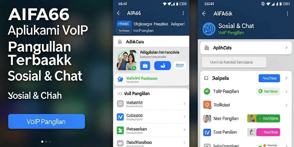 Antarmuka AIFA66 yang sederhana dan fungsional untuk VoIP Panggilan.