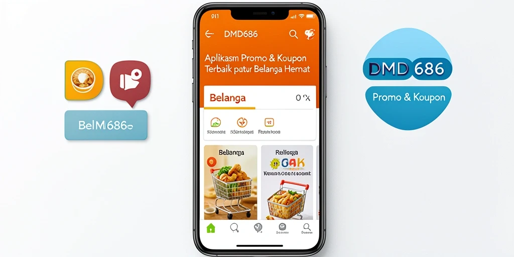 Tampilan antarmuka aplikasi DMD686 untuk Promo & Kupon.