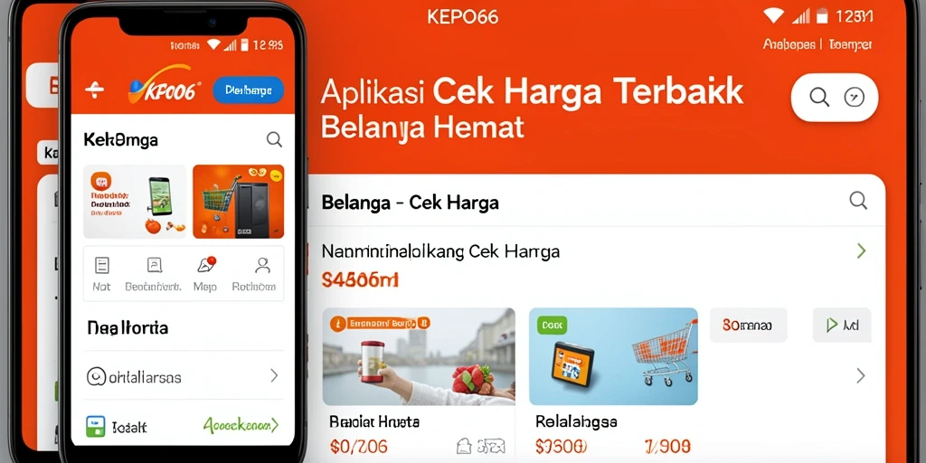 Antarmuka aplikasi KEPO66 untuk cek harga produk dengan mudah.