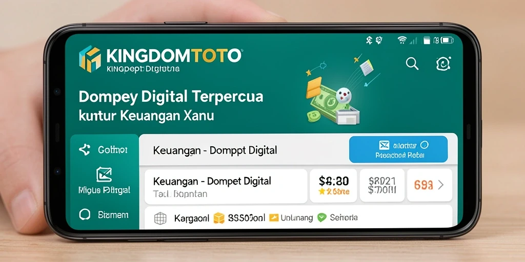 Screenshot antarmuka aplikasi KINGDOMTOTO untuk Dompet Digital.