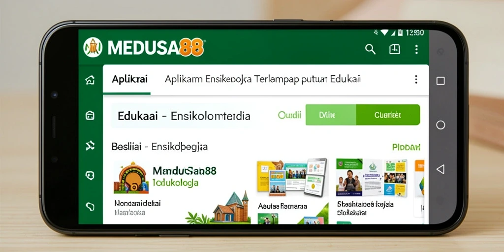 Antarmuka pengguna MEDUSA88 menampilkan berbagai informasi ensiklopedia dengan menarik.