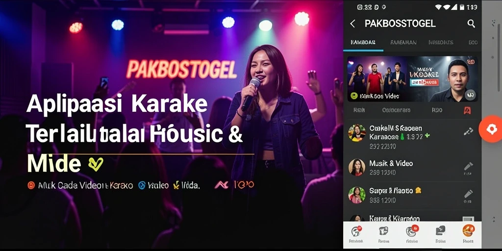 Tampilan antarmuka <strong>PAKBOSTOGEL</strong> yang menarik dengan fitur karaoke.