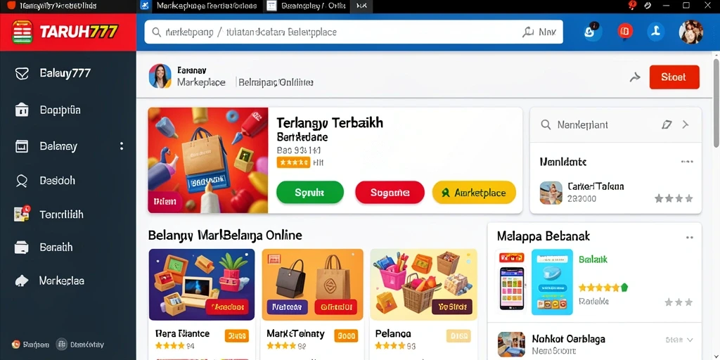 Tampilan antarmuka aplikasi TARUH777 yang modern dan mudah digunakan.
