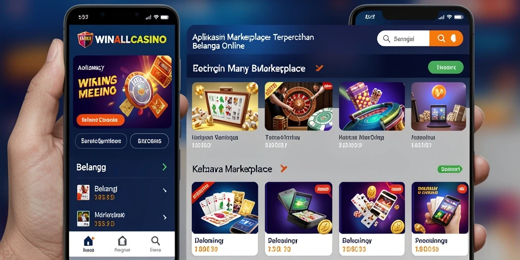 Tampilan antarmuka aplikasi WINALLCASINO yang sederhana dan menarik.