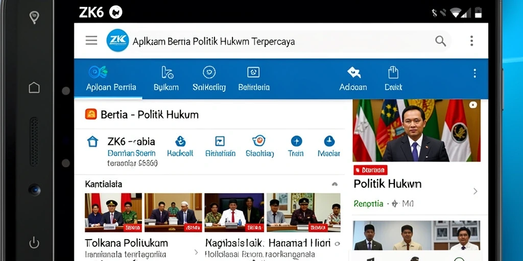 Antarmuka aplikasi ZK6 yang informatif dan user-friendly.
