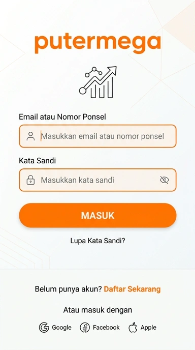 Masuk Akun Putermega untuk Pengguna Android